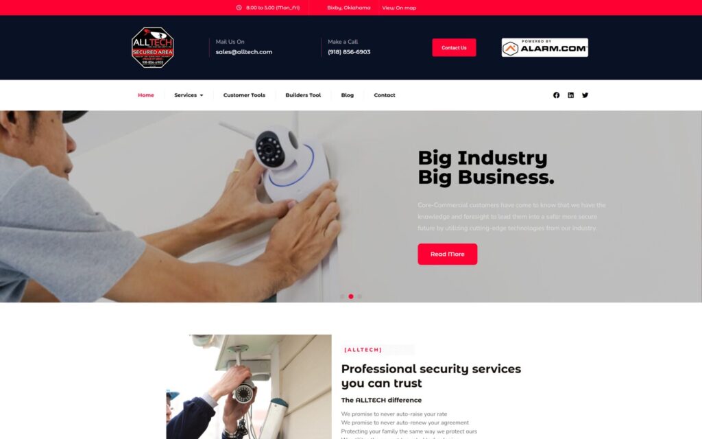 AllTech Fire & Security Website Design