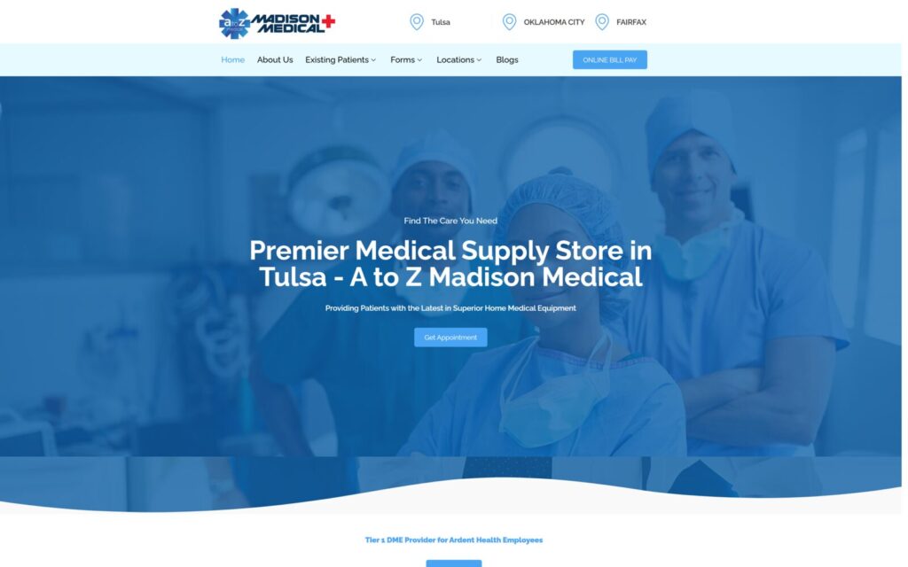 A to Z Madison Medical Website Design