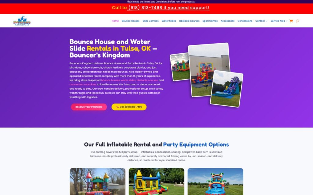 Bouncer’s Kingdom Website Design