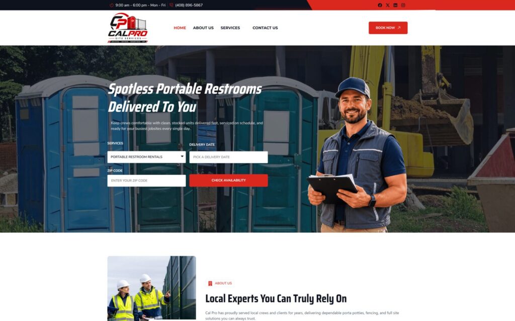 CalPro Site Services Website Design