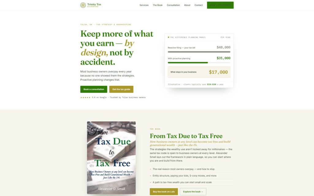 Trinity Tax Accounting Website Design